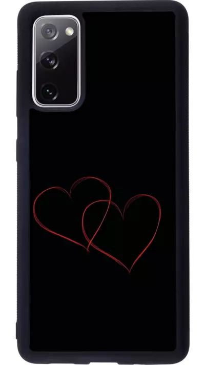 Coque Samsung Galaxy S20 FE 5G - Silicone rigide noir Valentine 2023 attached heart