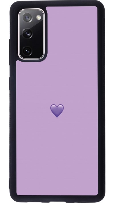 Samsung Galaxy S20 FE 5G Case Hülle - Silikon schwarz Valentine 2023 purpule single heart