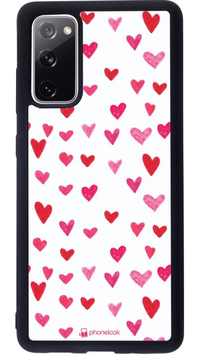 Hülle Samsung Galaxy S20 FE - Silikon schwarz Valentine 2022 Many pink hearts