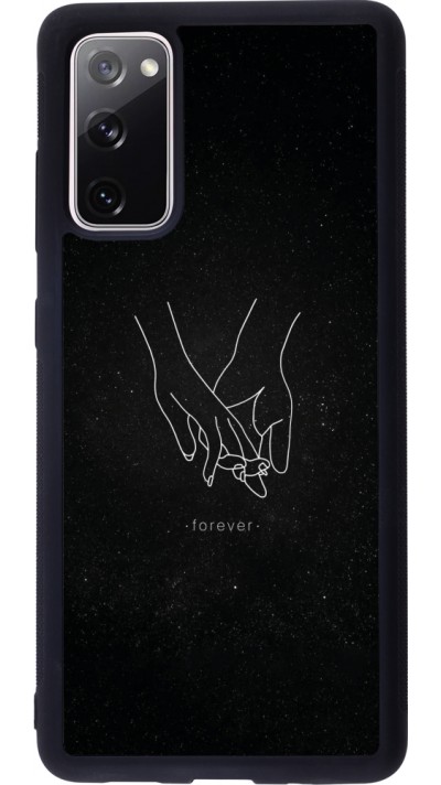 Coque Samsung Galaxy S20 FE 5G - Silicone rigide noir Valentine 2023 hands forever