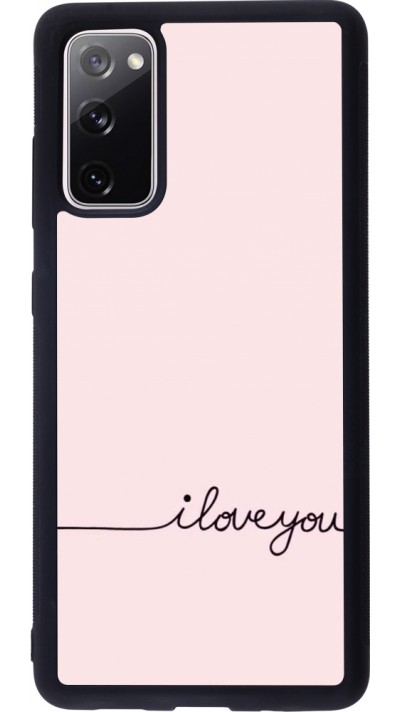 Coque Samsung Galaxy S20 FE 5G - Silicone rigide noir Valentine 2023 i love you writing