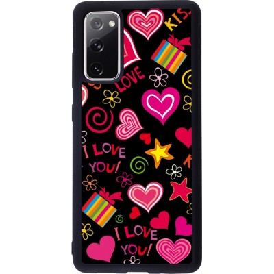 Samsung Galaxy S20 FE 5G Case Hülle - Silikon schwarz Valentine 2023 love symbols