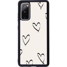 Samsung Galaxy S20 FE 5G Case Hülle - Silikon schwarz Valentine 2023 minimalist hearts