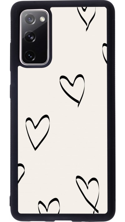 Samsung Galaxy S20 FE 5G Case Hülle - Silikon schwarz Valentine 2023 minimalist hearts