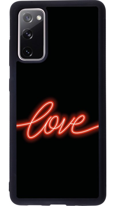 Samsung Galaxy S20 FE 5G Case Hülle - Silikon schwarz Valentine 2023 neon love