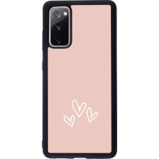 Samsung Galaxy S20 FE 5G Case Hülle - Silikon schwarz Valentine 2023 three minimalist hearts