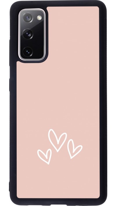 Samsung Galaxy S20 FE 5G Case Hülle - Silikon schwarz Valentine 2023 three minimalist hearts