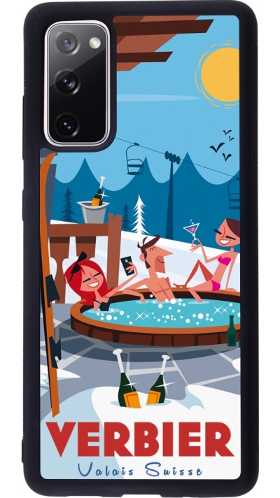Samsung Galaxy S20 FE 5G Case Hülle - Silikon schwarz Verbier Mountain Jacuzzi