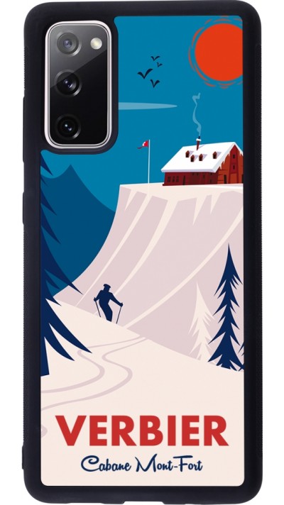 Samsung Galaxy S20 FE 5G Case Hülle - Silikon schwarz Verbier Cabane Mont-Fort