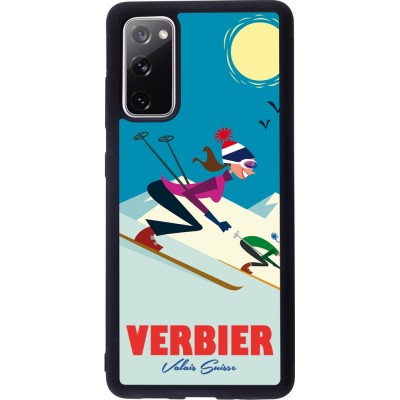 Coque Samsung Galaxy S20 FE 5G - Silicone rigide noir Verbier Ski Downhill