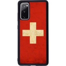 Hülle Samsung Galaxy S20 FE - Silikon schwarz Vintage Flag SWISS