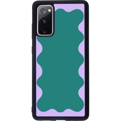 Samsung Galaxy S20 FE 5G Case Hülle - Silikon schwarz Wavy Rectangle Green Purple