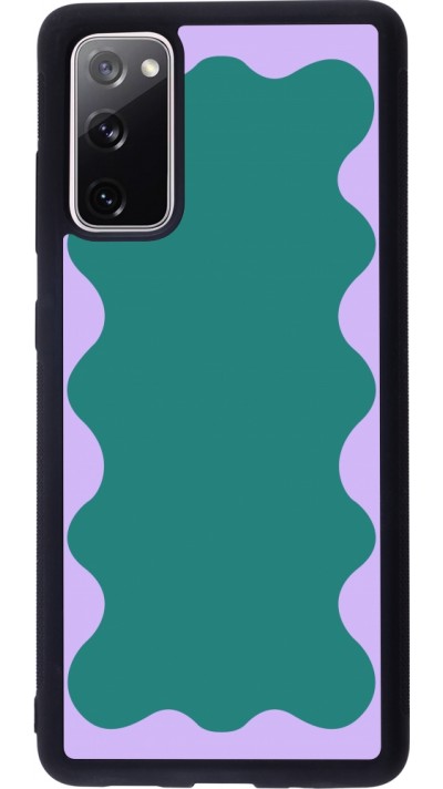 Samsung Galaxy S20 FE 5G Case Hülle - Silikon schwarz Wavy Rectangle Green Purple