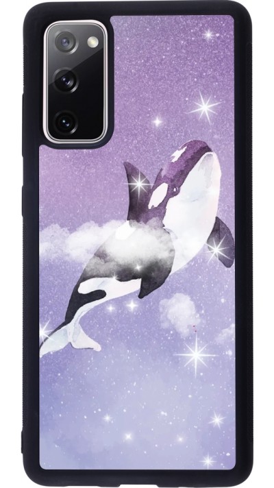 Hülle Samsung Galaxy S20 FE - Silikon schwarz Whale in sparking stars