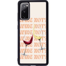 Coque Samsung Galaxy S20 FE 5G - Silicone rigide noir Wine not