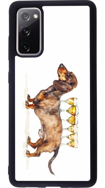 Samsung Galaxy S20 FE 5G Case Hülle - Silikon schwarz Wine Teckel