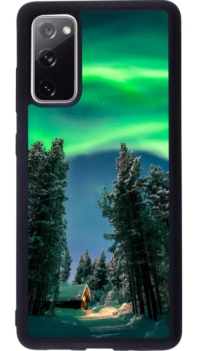 Coque Samsung Galaxy S20 FE 5G - Silicone rigide noir Winter 22 Northern Lights