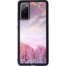 Samsung Galaxy S20 FE 5G Case Hülle - Silikon schwarz Winter 22 Pink Forest