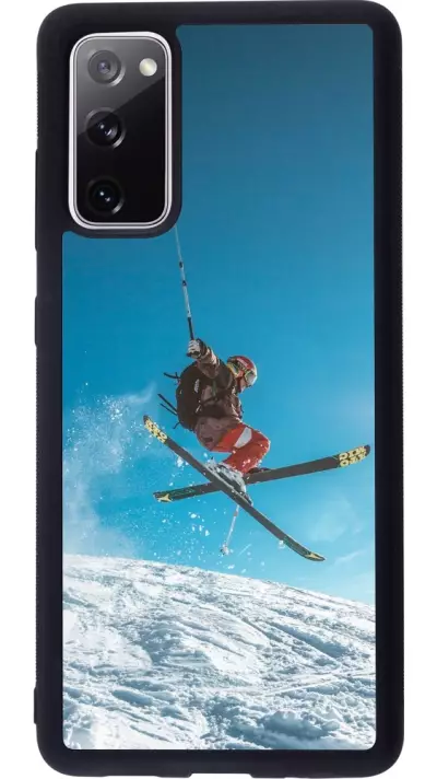 Coque Samsung Galaxy S20 FE 5G - Silicone rigide noir Winter 22 Ski Jump