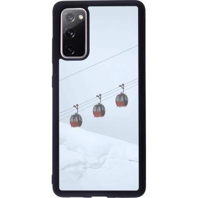 Coque Samsung Galaxy S20 FE 5G - Silicone rigide noir Winter 22 ski lift