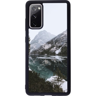 Coque Samsung Galaxy S20 FE 5G - Silicone rigide noir Winter 22 snowy mountain and lake