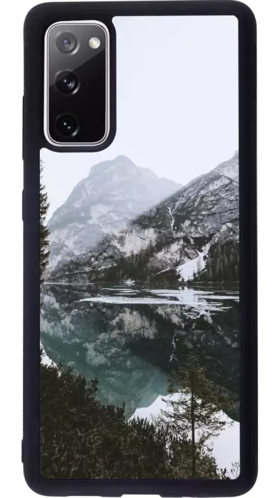 Coque Samsung Galaxy S20 FE 5G - Silicone rigide noir Winter 22 snowy mountain and lake