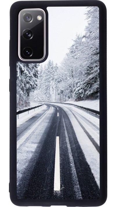 Samsung Galaxy S20 FE 5G Case Hülle - Silikon schwarz Winter 22 Snowy Road
