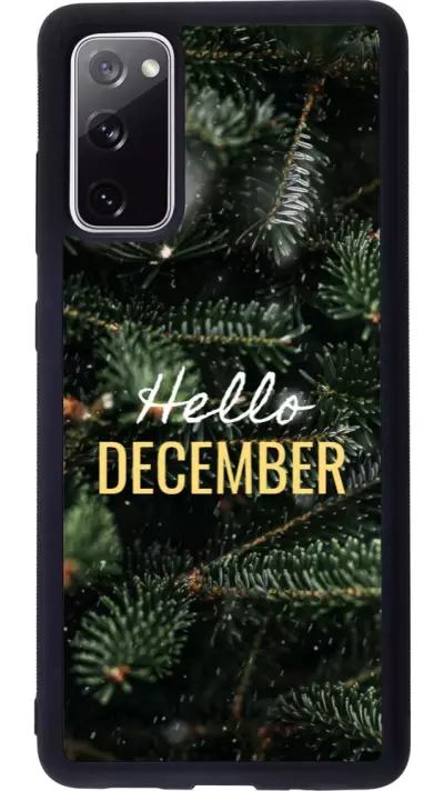 Coque Samsung Galaxy S20 FE 5G - Silicone rigide noir Winter 25 Winter hello december