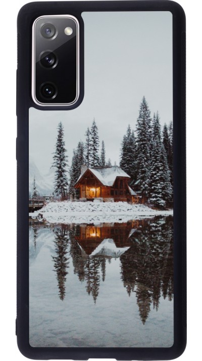 Samsung Galaxy S20 FE 5G Case Hülle - Silikon schwarz Winter 25 Winter house forest afternoon