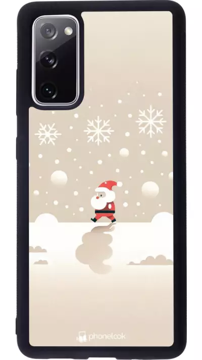 Coque Samsung Galaxy S20 FE 5G - Silicone rigide noir Noël 2023 Minimalist Santa