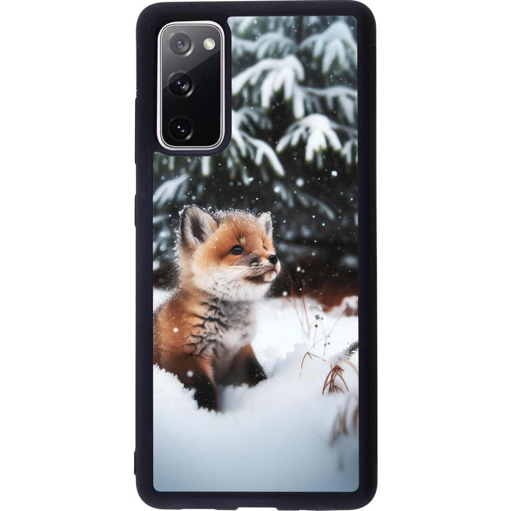 Samsung Galaxy S20 FE 5G Case Hülle - Silikon schwarz Weihnachten 2023 Fuechslein Tanne