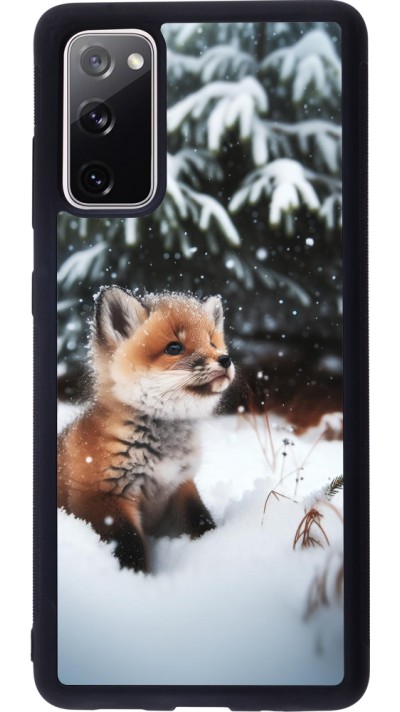Samsung Galaxy S20 FE 5G Case Hülle - Silikon schwarz Weihnachten 2023 Fuechslein Tanne
