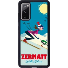 Coque Samsung Galaxy S20 FE 5G - Silicone rigide noir Zermatt Ski Downhill