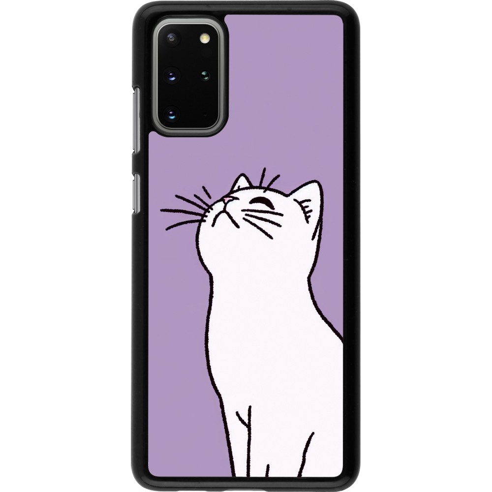 Samsung Galaxy S20+ Case Hülle - Chat auf lila Hintergrund