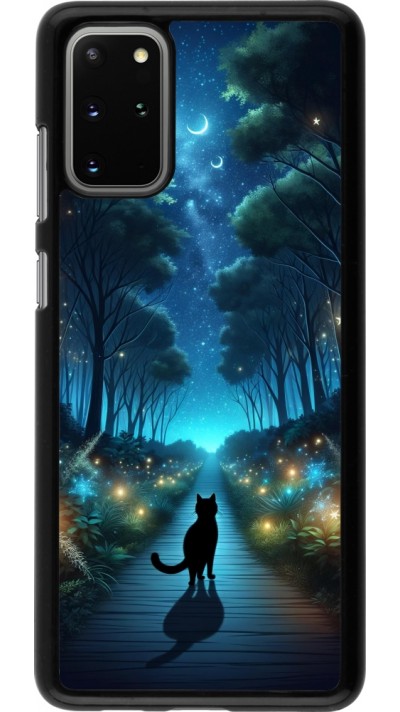 Samsung Galaxy S20+ Case Hülle - Schwarze Katze Spaziergang