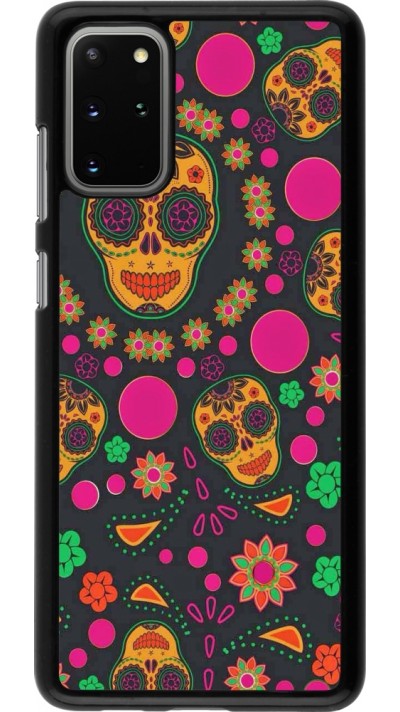 Samsung Galaxy S20+ Case Hülle - Halloween 22 colorful mexican skulls