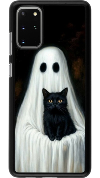 Samsung Galaxy S20+ Case Hülle - Halloween 2025 Ghost with black cat