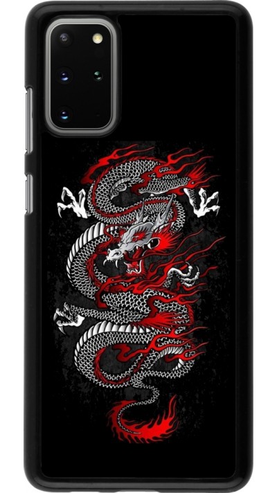 Samsung Galaxy S20+ Case Hülle - Japanese style Dragon Tattoo Red Black