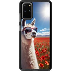 Samsung Galaxy S20+ Case Hülle - Lama Chic in Mohnblume