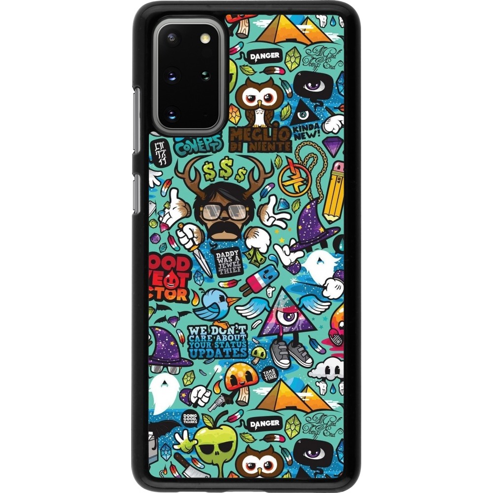 Samsung Galaxy S20+ Case Hülle - Mixed Cartoons Turquoise