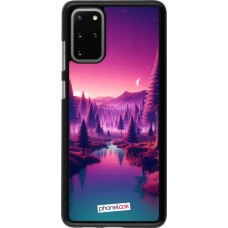 Samsung Galaxy S20+ Case Hülle - Lila-rosa Landschaft