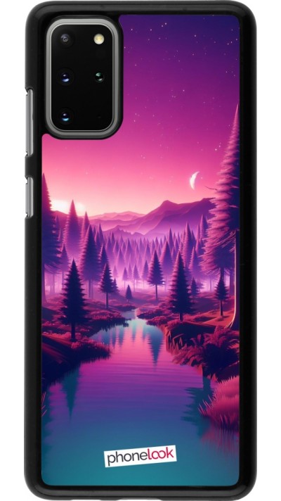 Samsung Galaxy S20+ Case Hülle - Lila-rosa Landschaft