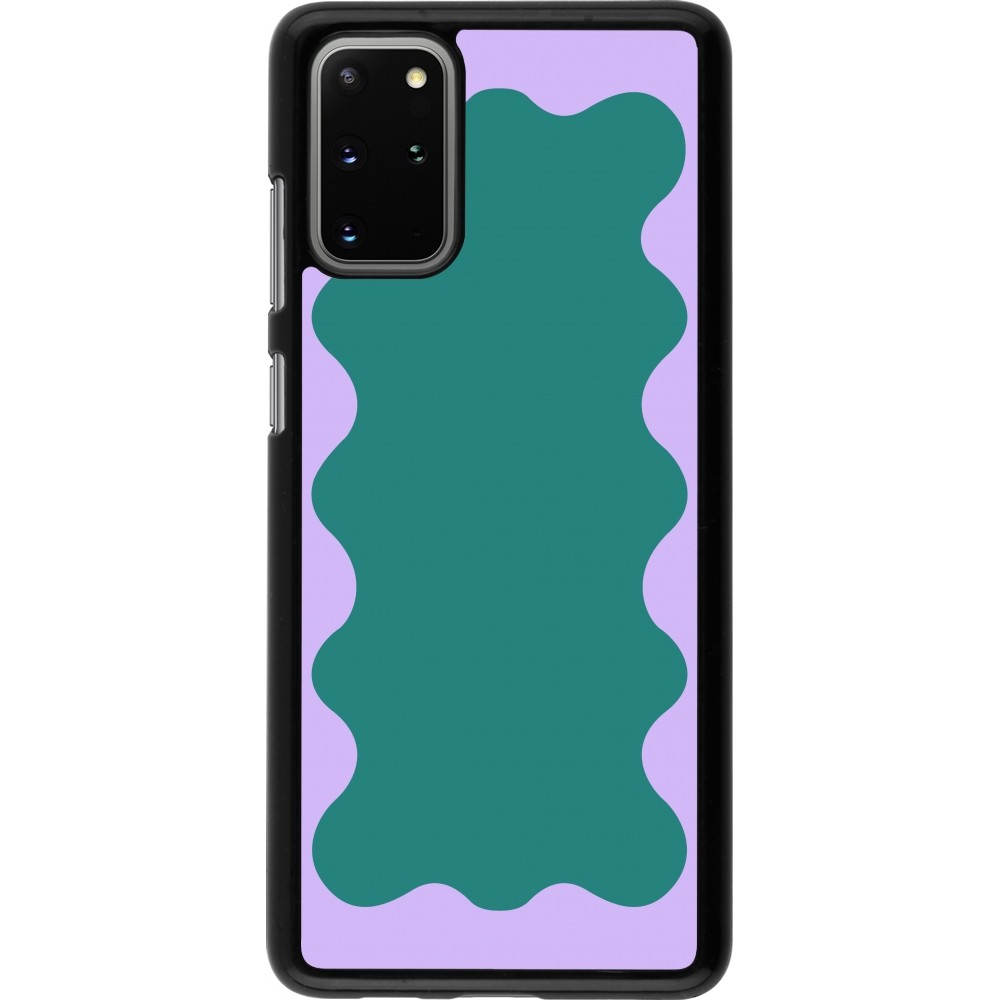 Samsung Galaxy S20+ Case Hülle - Wavy Rectangle Green Purple
