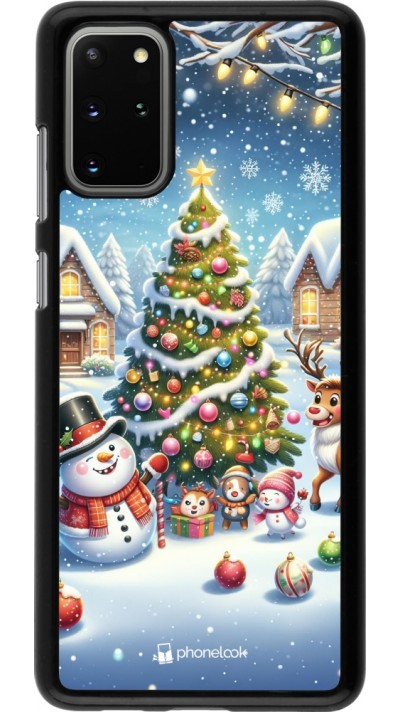Coque Samsung Galaxy S20+ - Noël 2023 bonhomme de neige et sapin