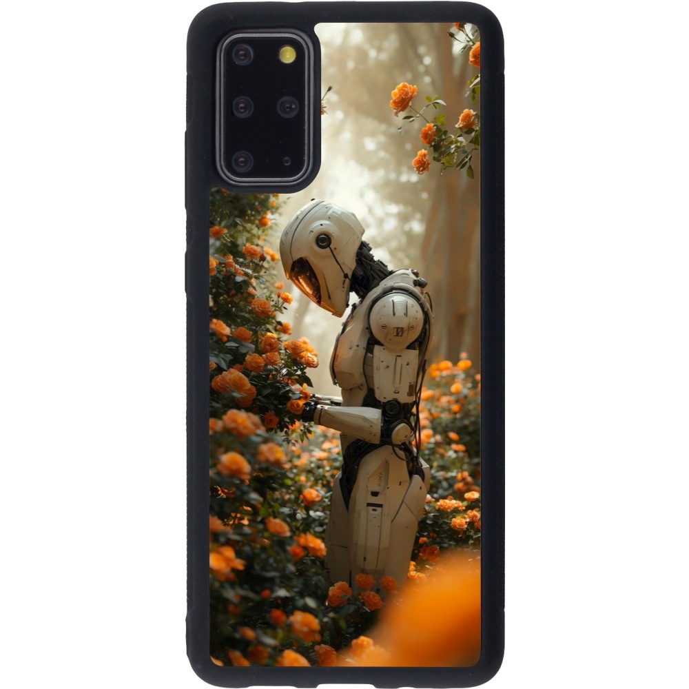 Samsung Galaxy S20+ Case Hülle - Silikon schwarz Astronaut flowers 2025