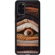 Coque Samsung Galaxy S20+ - Silicone rigide noir Autumn 26 Dog under the covers