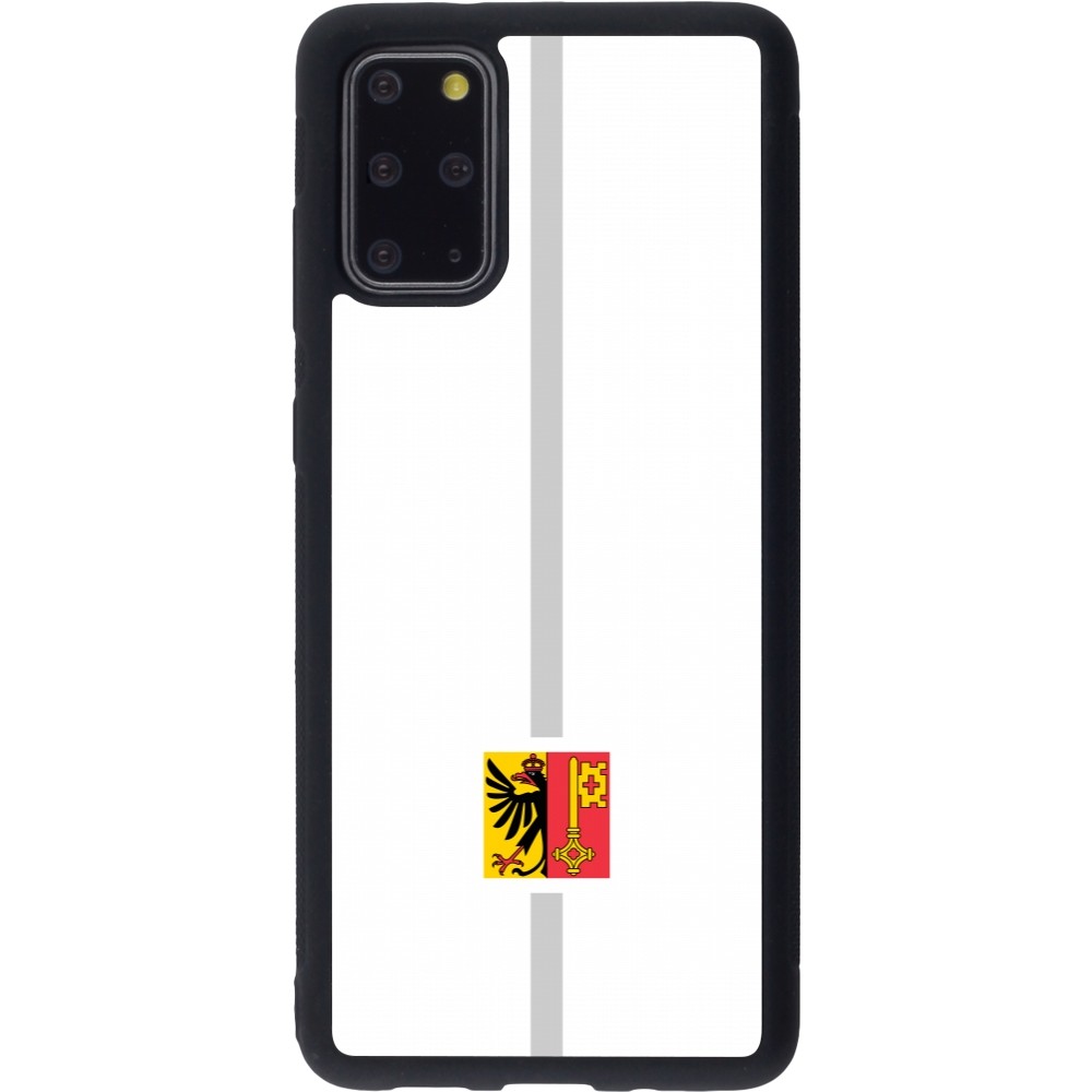 Samsung Galaxy S20+ Case Hülle - Silikon schwarz Kanton GE weiss