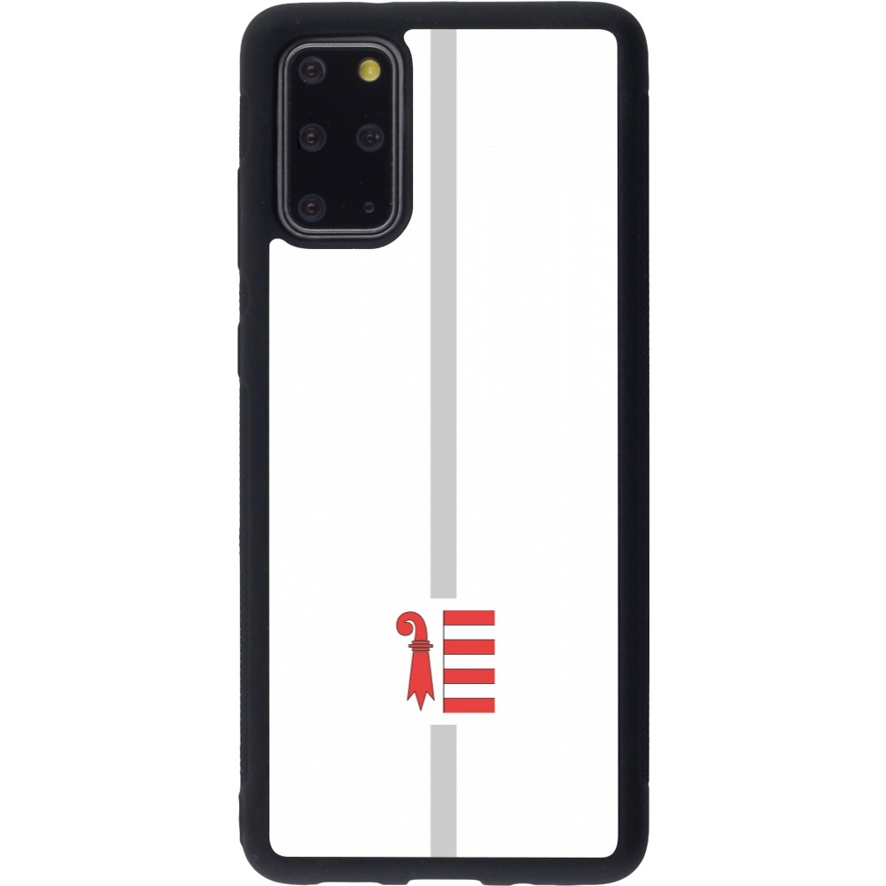 Coque Samsung Galaxy S20+ - Silicone rigide noir Canton JU blanc