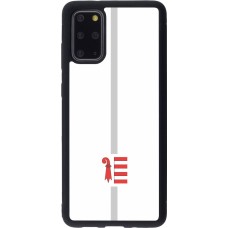 Coque Samsung Galaxy S20+ - Silicone rigide noir Canton JU blanc