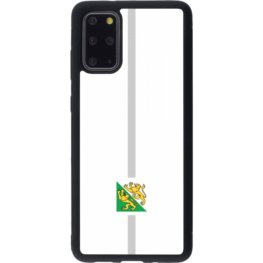 Coque Samsung Galaxy S20+ - Silicone rigide noir Canton TG blanc